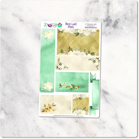 Image of Headers Trackers and Checklists Kit Leafy Treetops Vertical Horizontal Vanilla Rose Forest Wonder