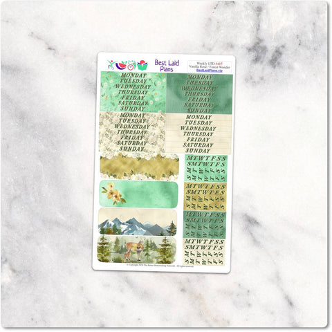 Image of Planner Stickers Leafy Treetops Know It Dashboard Weekly Scripts Headers