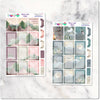Planner Stickers Full Boxes Plumrose Pine Mountains Snow Winter