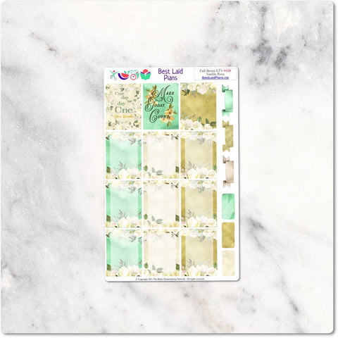 Image of Stickers Planner Leafy Treetops Full Boxes Forest Wonder Vanilla Rose TN BuJo