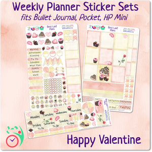 Mini Happy Planner Weekly Kit Happy Valentine