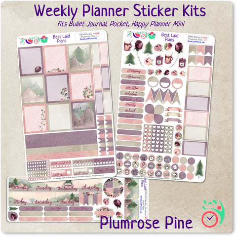 Image of Happy Planner Mini Weekly Kit Plumrose Pine