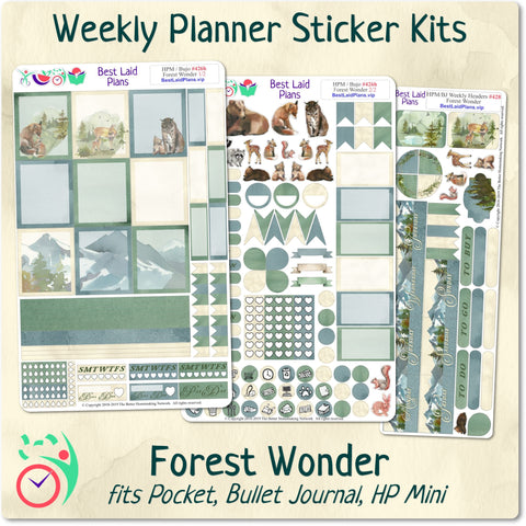 Image of Mini Happy Planner Weekly Kit Forest Wonder