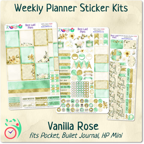 Image of Mini Happy Planner Weekly Kit Vanilla Rose
