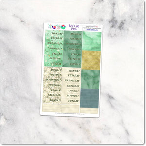 Happy Planner Stickers Classic Weekly Headers Scripts
