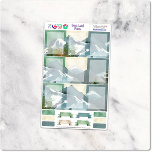 Planner Stickers Full Boxes Green Floral Animals