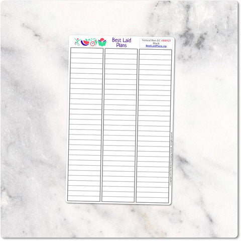 Image of Planner Stickers EC Monthly Sidebar Vertical Lined Boxes
