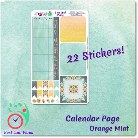 Image of Calendar Page Orange Mint