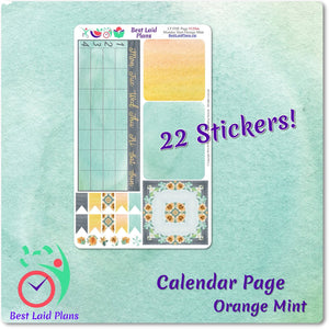 Calendar Page Orange Mint