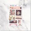 Planner Stickers Travelers Notebook Fancy Pages flowers pink wine beige skulls feathers