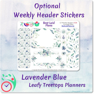 Leafy Treetops Vertical Weekly Kit Lavender Blue Floral