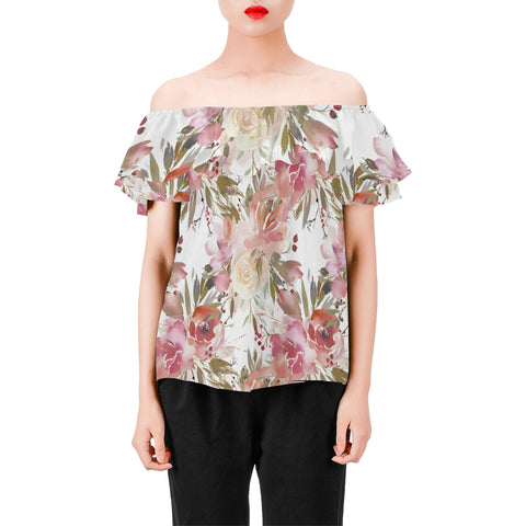 Image of Winter Dream Floral Chiffon Blouse