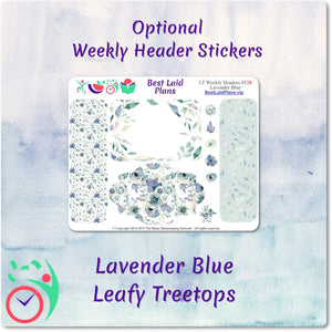 Leafy Treetops Wide Horizontal Weekly Kit Lavender Blue