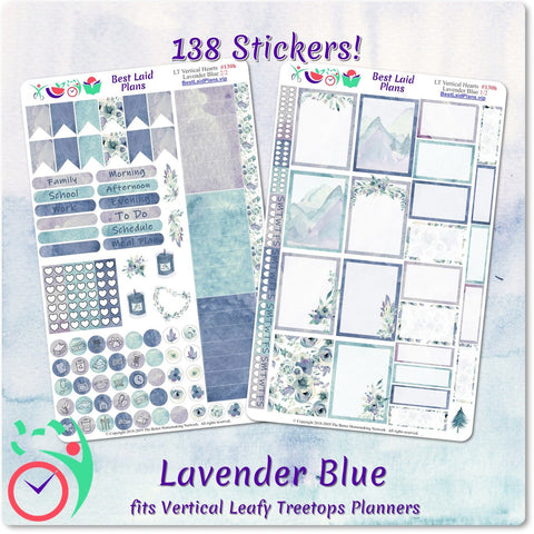 Image of Leafy Treetops Vertical Weekly Kit Lavender Blue Floral