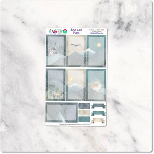 Planner Stickers Full Boxes Happy Mountain Pine Snow
