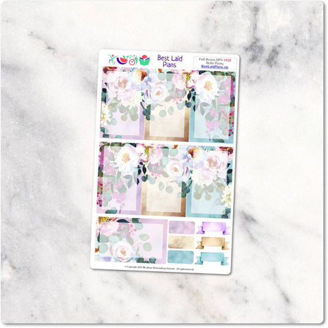 Image of Full Boxes Kit Happy Planner Vertical Boho Peony Dusty Rose