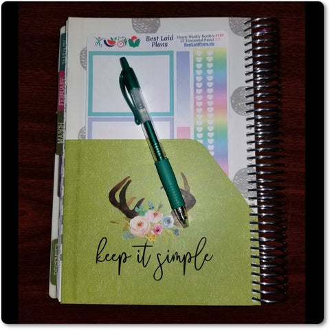 Image of Functional Sticker Kit Watercolor Floral Pastel Plumrose Pine Winter Dream