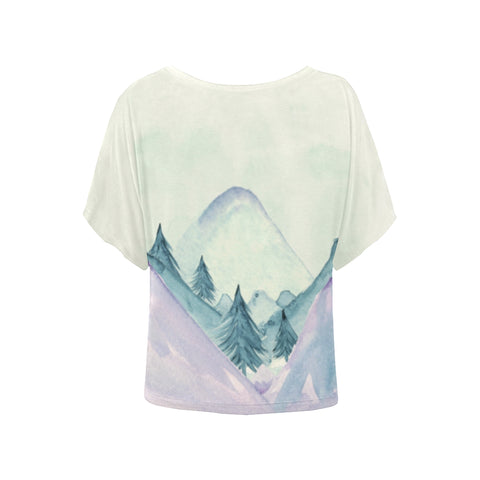 Image of Lavender Blue Mountains Batwing Sleeve T-Shirt