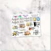 August Calendar Planner Holiday Stickers