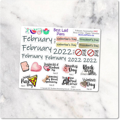 Image of  Planner Stickers Special Holidays Dates Scripts