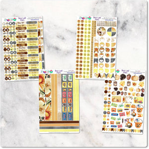 Functional Planner Stickers Fall Halloween October Icons Date Deco Flags Washi