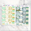 Planner Stickers Boxes Floral Green TN