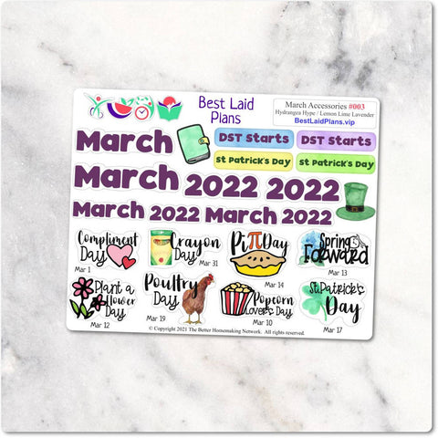 Image of  Planner Stickers Special Holidays Dates Scripts