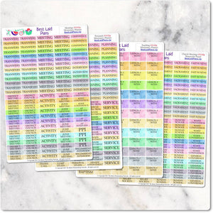 LDS Missionary Planner Stickers Functional Meetings Church