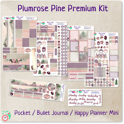 Image of Happy Planner Mini Monthly Kit Plumrose Pine