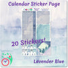 Calendar Page Lavender Blue
